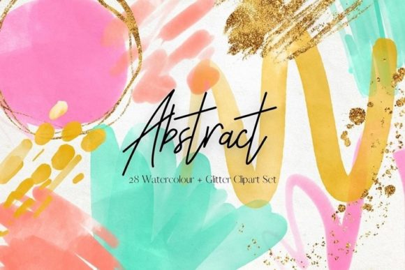 Abstract Brushstrokes Watercolour Illustrations Review