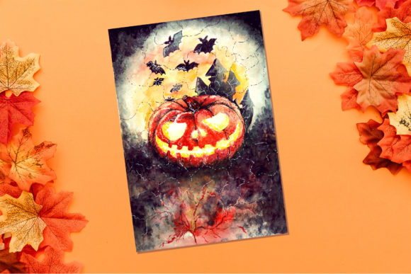 Halloween Watercolor Pumpkin: Premium Illustrations