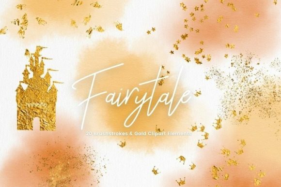 Orange Watercolour Fairytale Clipart & Illustrations