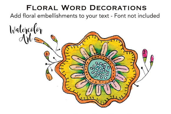Review: Watercolor Flower Yellow Orange Blossoms Illustrations