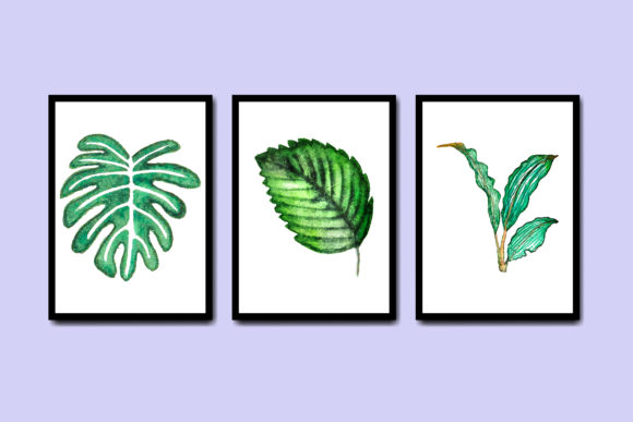 Summer Watercolor Leaf Clipart: Fresh Illustrations