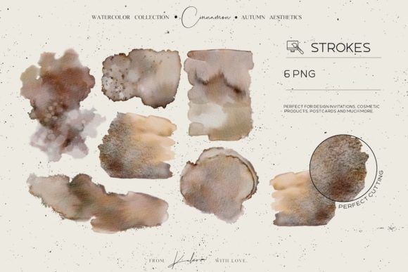 Watercolor Autumn Strokes Kit: Essential Illustrations