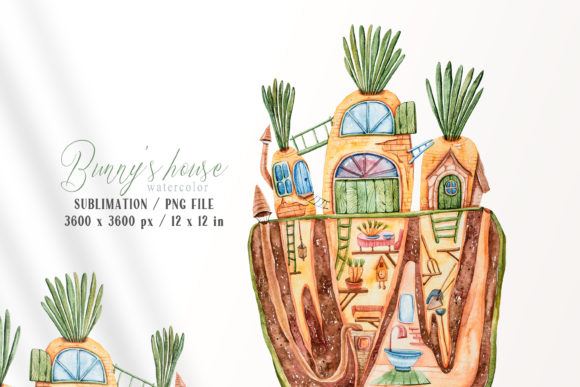 Watercolor Cartoon House Sublimation: Illustrations Review