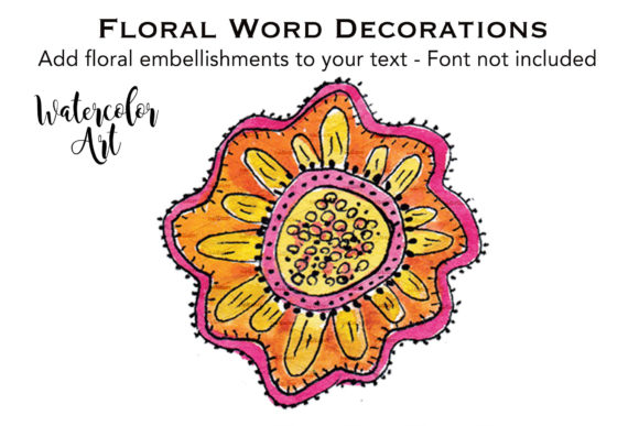Watercolor Flower Orange Pink: Vibrant Illustrations