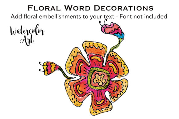 Watercolor Flower Red Blossoms: Illustrations for Branding