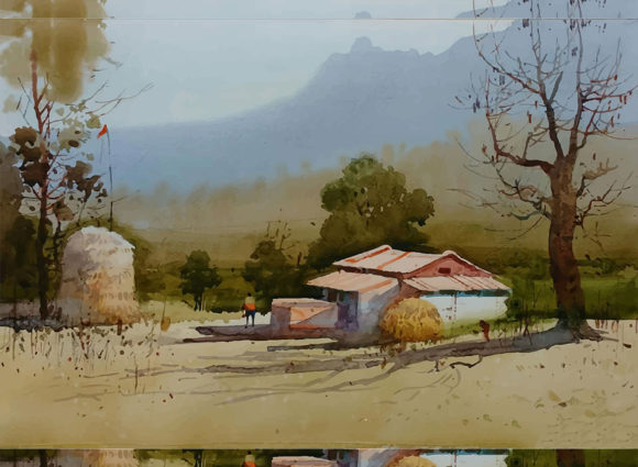 Watercolor Hand Drawn Nature Landscape Illustrations Review