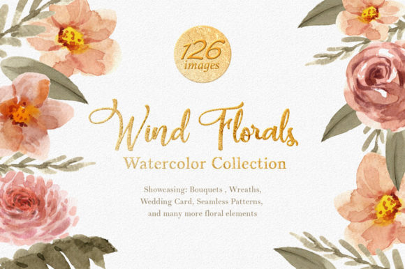 Wine Florals Watercolor: Elegant Illustrations for Crafters
