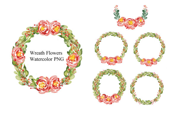 Wreath Floral Nature Watercolor PNG for Illustrations